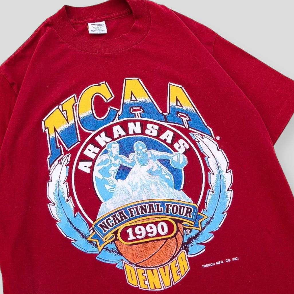 1990 NCAA Rare Arkansas Razorbacks Final Four Tee - backtovida