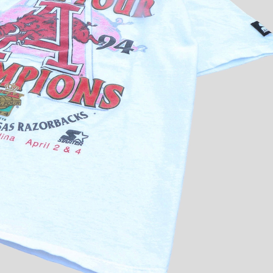 1994 NCAA Final Four Razorbacks Championship Starter Official Game Tee - backtovida