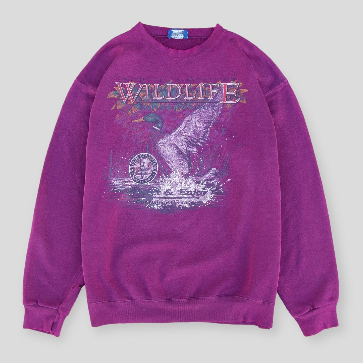 90s Vintage Wild Life Duck Conservancy Crewneck - backtovida