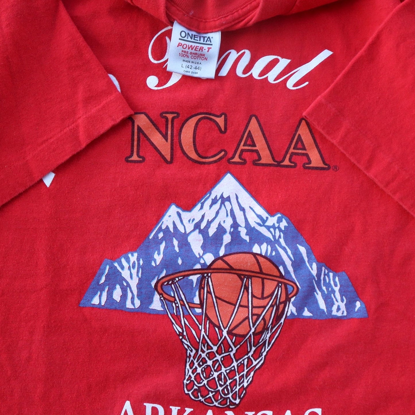 1990 Final Four NCAA Arkansas Razorbacks Tee - backtovida