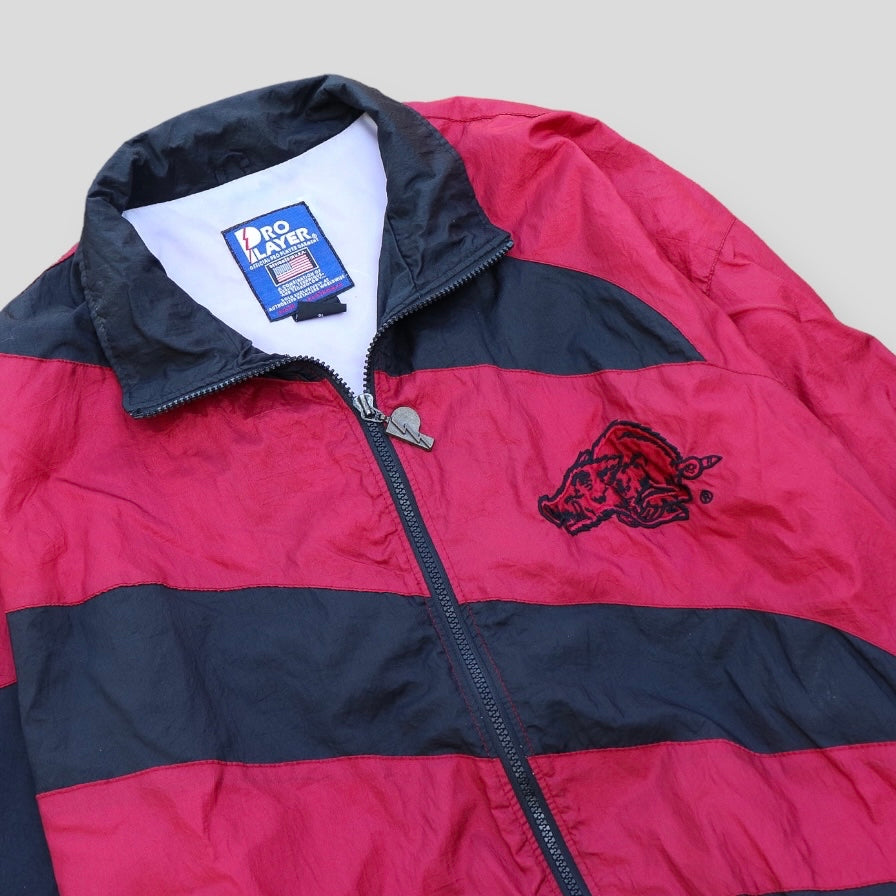 90s Razorbacks Shark Style Pro Player Wind Breaker - backtovida