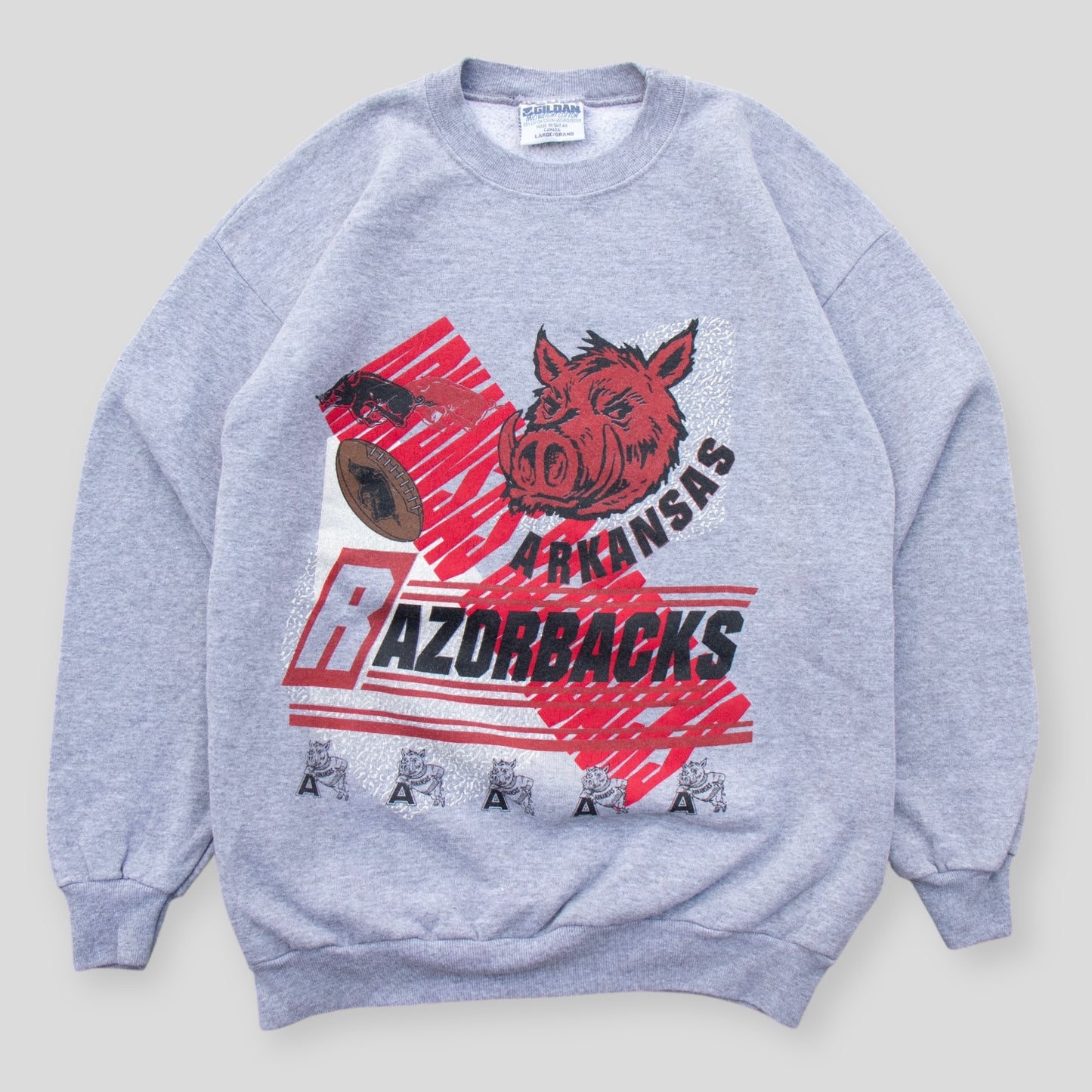 90s Arkansas Razorbacks Football Crewneck