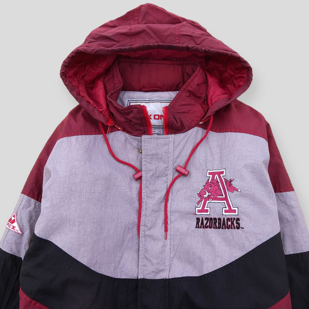 90s Arkansas Razorbacks APEX Puffer Jacket - backtovida