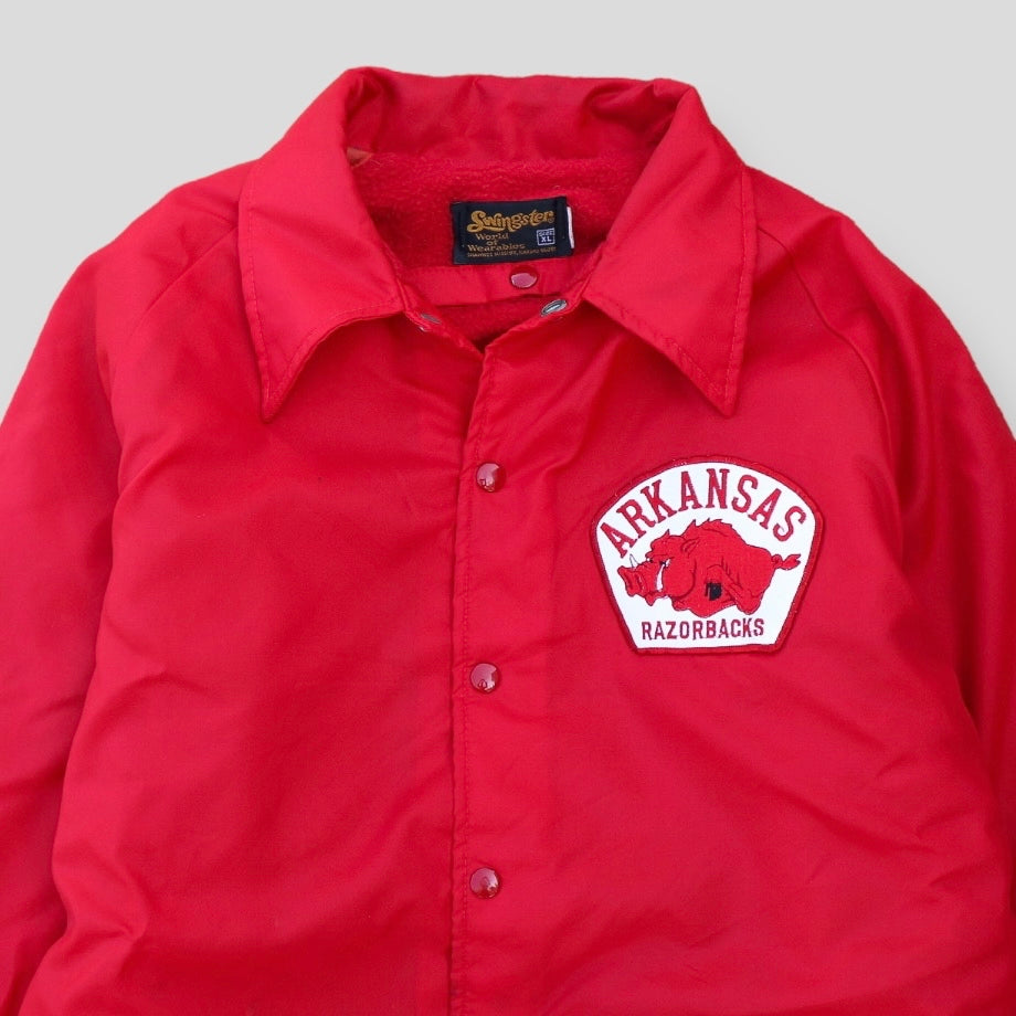 Arkansas Razorbacks Retro 80s Rare Arkansas Razorbacks Vintage Track Jacket – backtovida