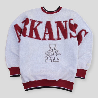 1990s Rare “ARKANSAS” Big Spell Out Crewneck -  L