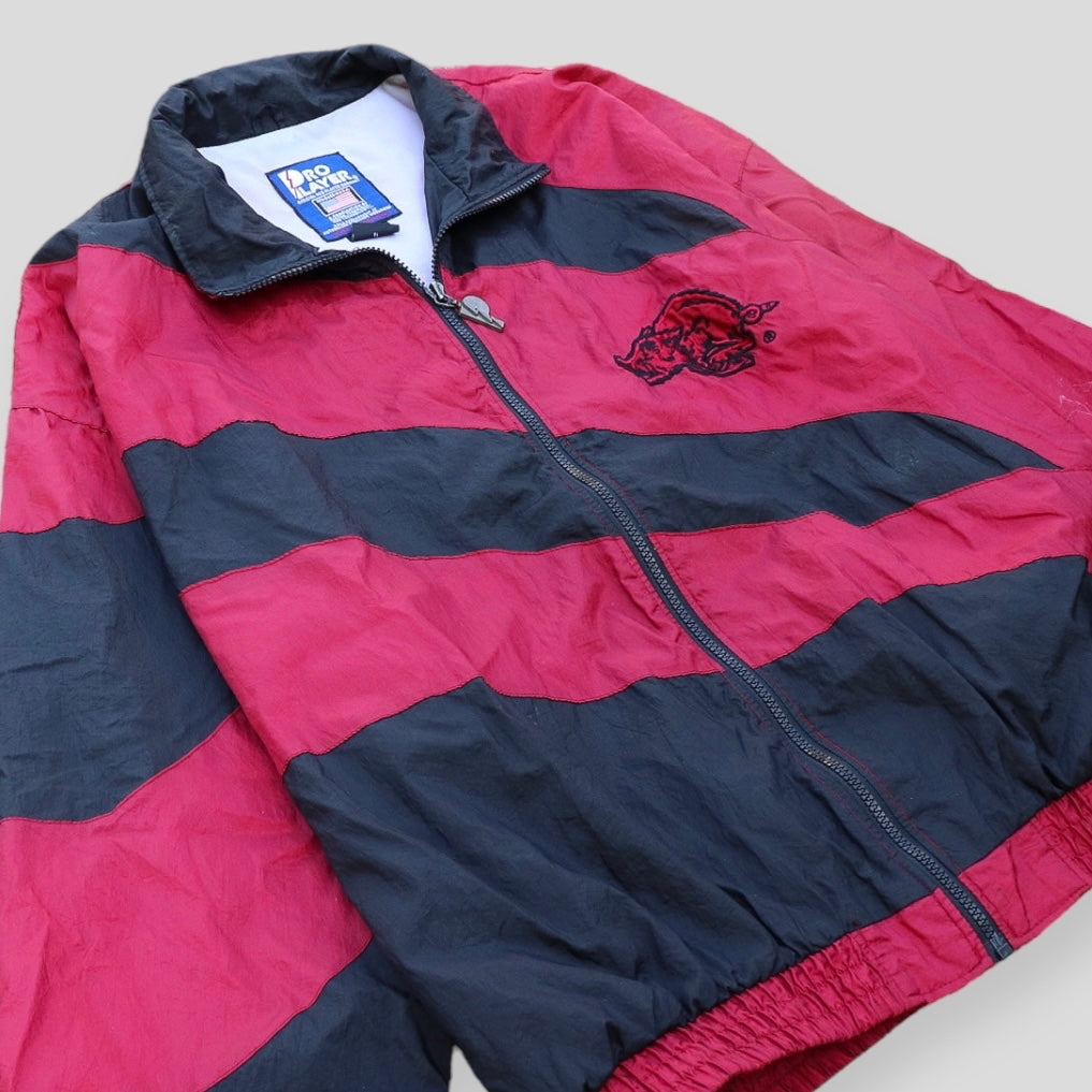 90s Razorbacks Shark Style Pro Player Wind Breaker - backtovida