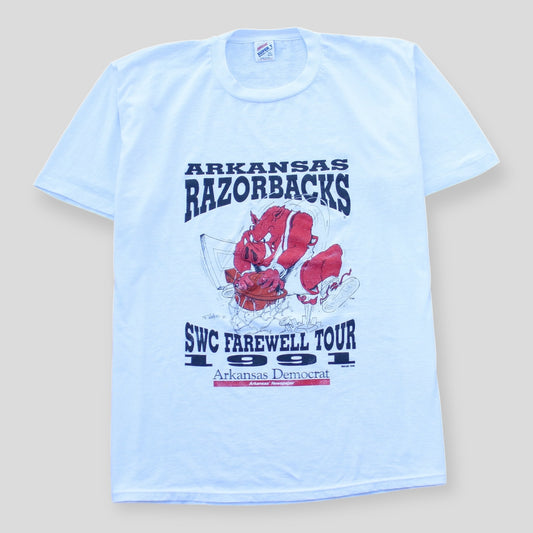 1991 Arkansas Razorbacks News Paper Art Tee - XXL