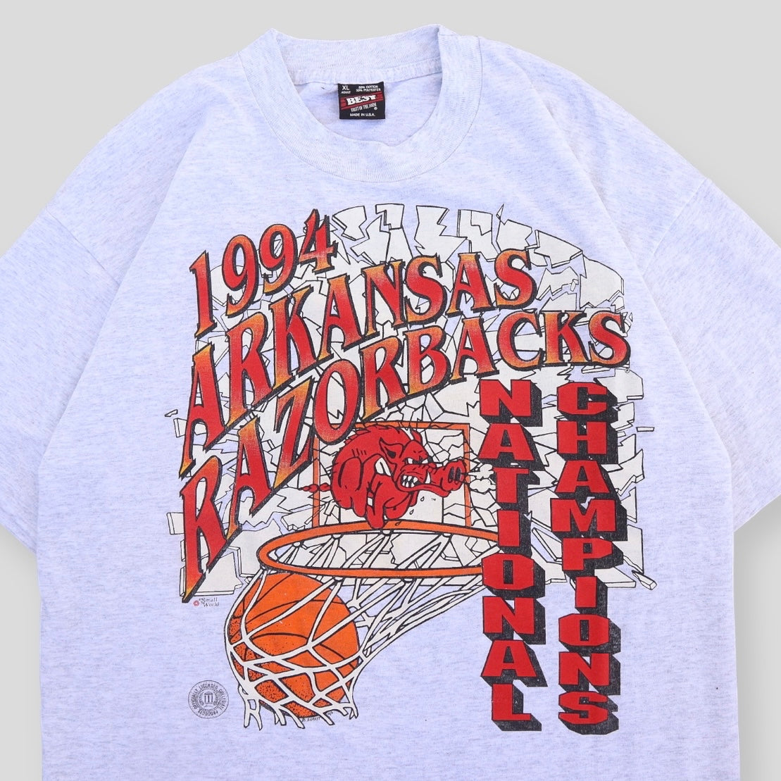 1994 Arkansas Razorbacks Shattered Backboard (light fade) - backtovida