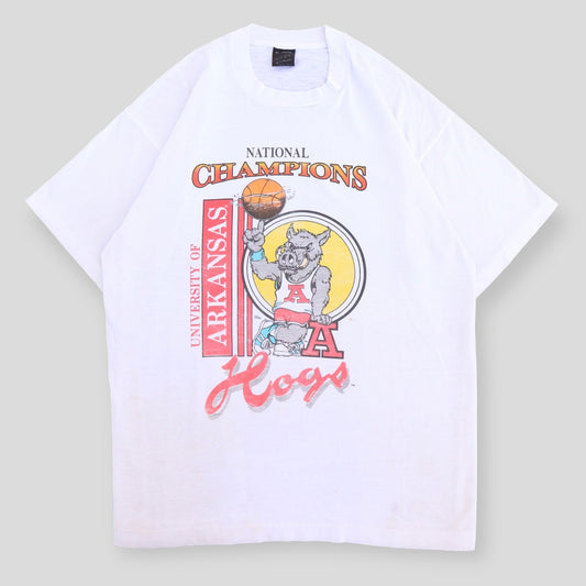 1994 Rare Razorback X Local Artist “Jim” National Champions Hogs Tee - backtovida