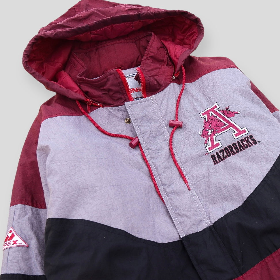 90s Arkansas Razorbacks APEX Puffer Jacket - backtovida