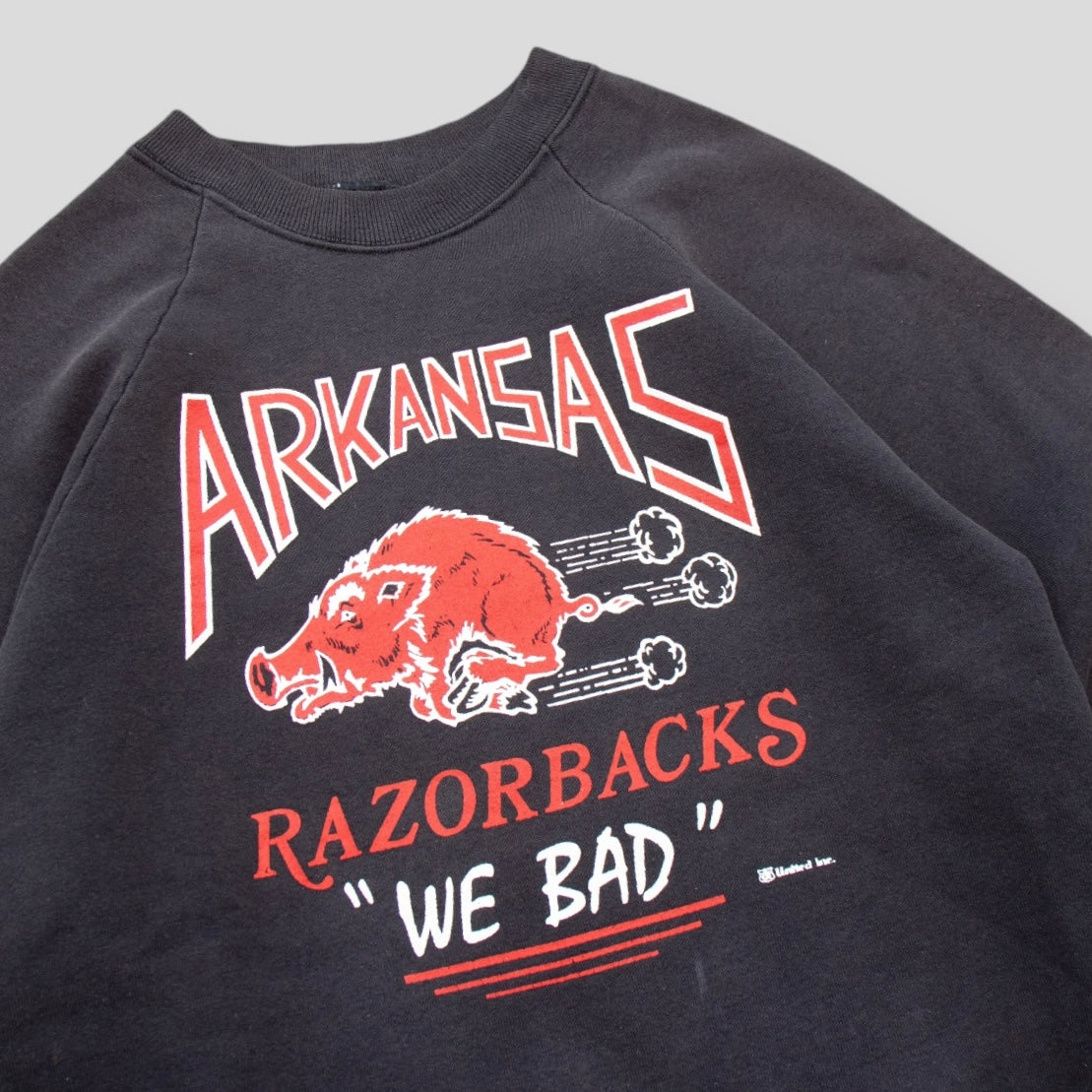 90s “WE BAD” Arkansas Razorbacks Crewneck