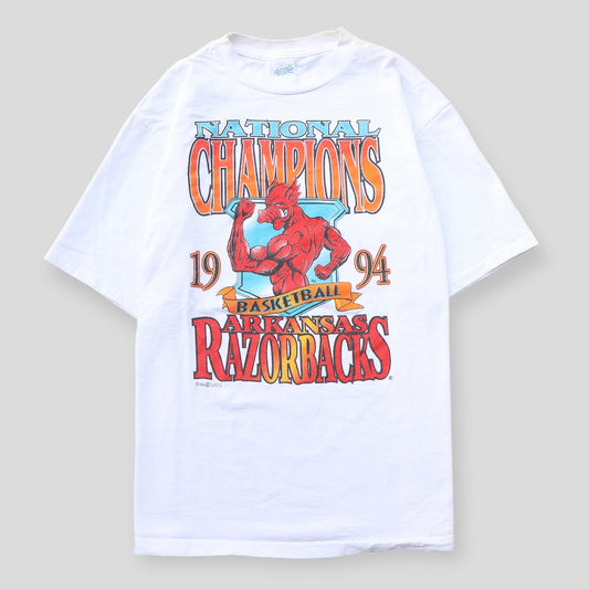 1994 Rare Devil Hog National Champions Arkansas Razorbacks Tee - backtovida