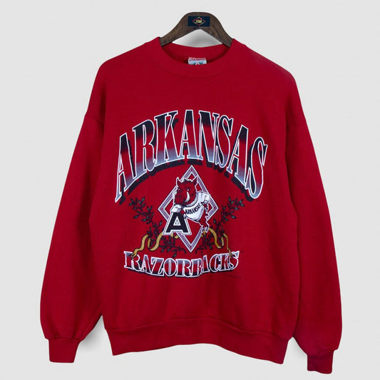 90s Arkansas Razorbacks Vintage Sweatshirt - backtovida