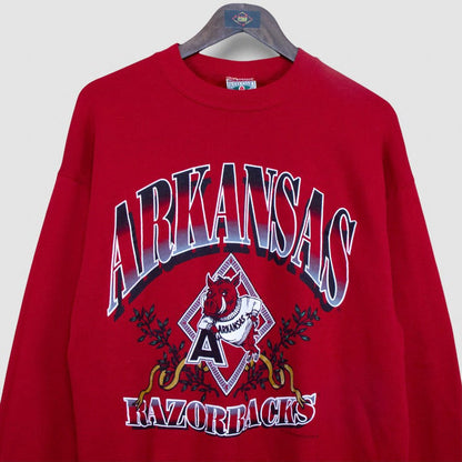 90s Arkansas Razorbacks Vintage Sweatshirt - backtovida