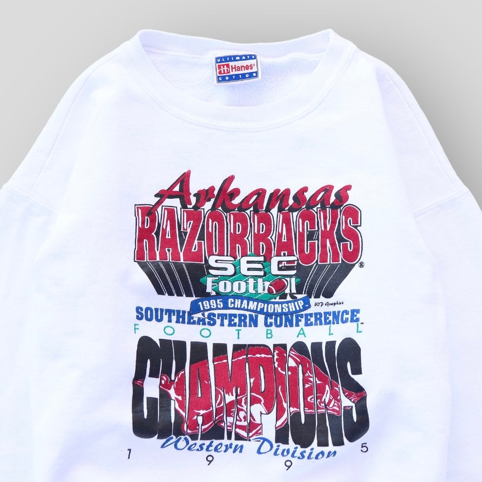 1995 Razorbacks SEC Western Division Championship Crewneck - backtovida