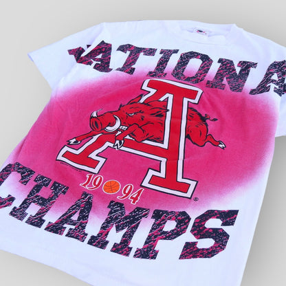 1990s Rare 1994 All Over Print National Champs Official T-Shirt - backtovida