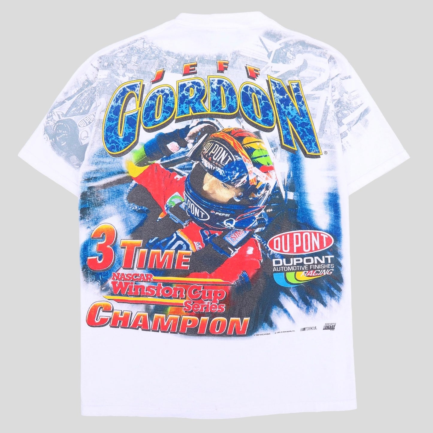 1998 Jeff Gordon Winston Cup Champion AOP NASCAR T-Shirt - backtovida