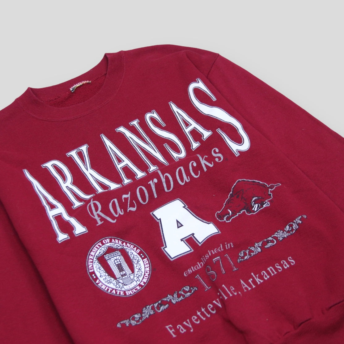 90s Fayetteville, Arkansas Razorbacks Crewneck - backtovida