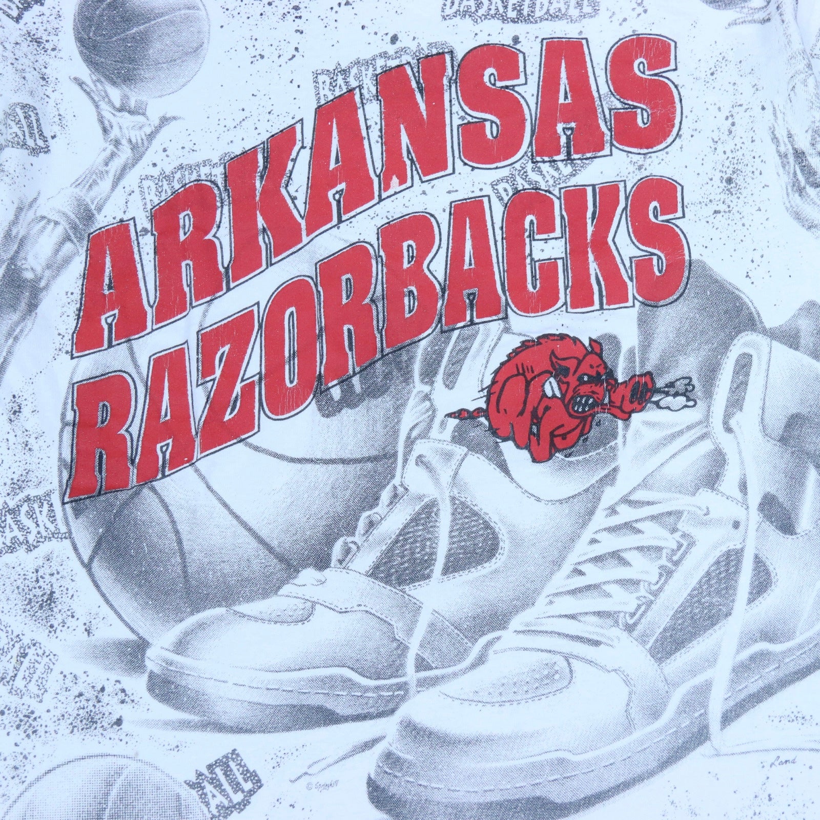 1990’s Arkansas Razorbacks AOP T Shirt - backtovida