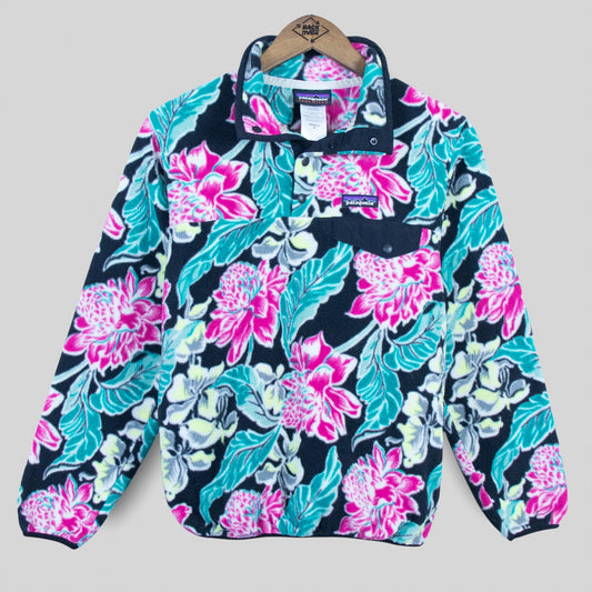 Patagonia Synchilla Floral Fleece Women’s Pull Over - backtovida