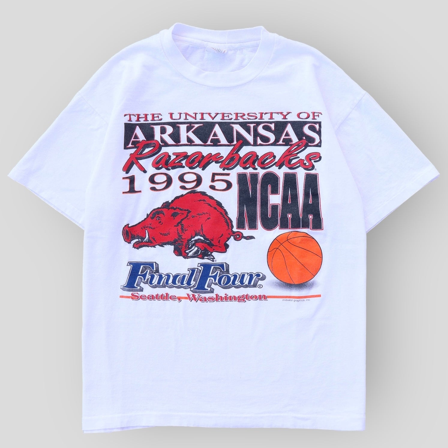 1995 NCAA Final Four Arkansas Razorbacks Official T-Shirt - backtovida