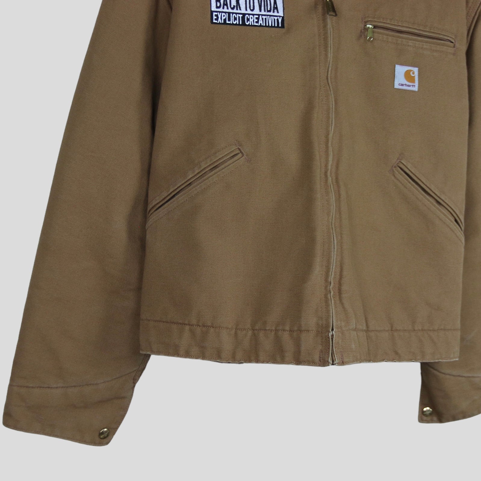 90s [vintage garment] Carhartt Detroit Jacket blanket lined - backtovida