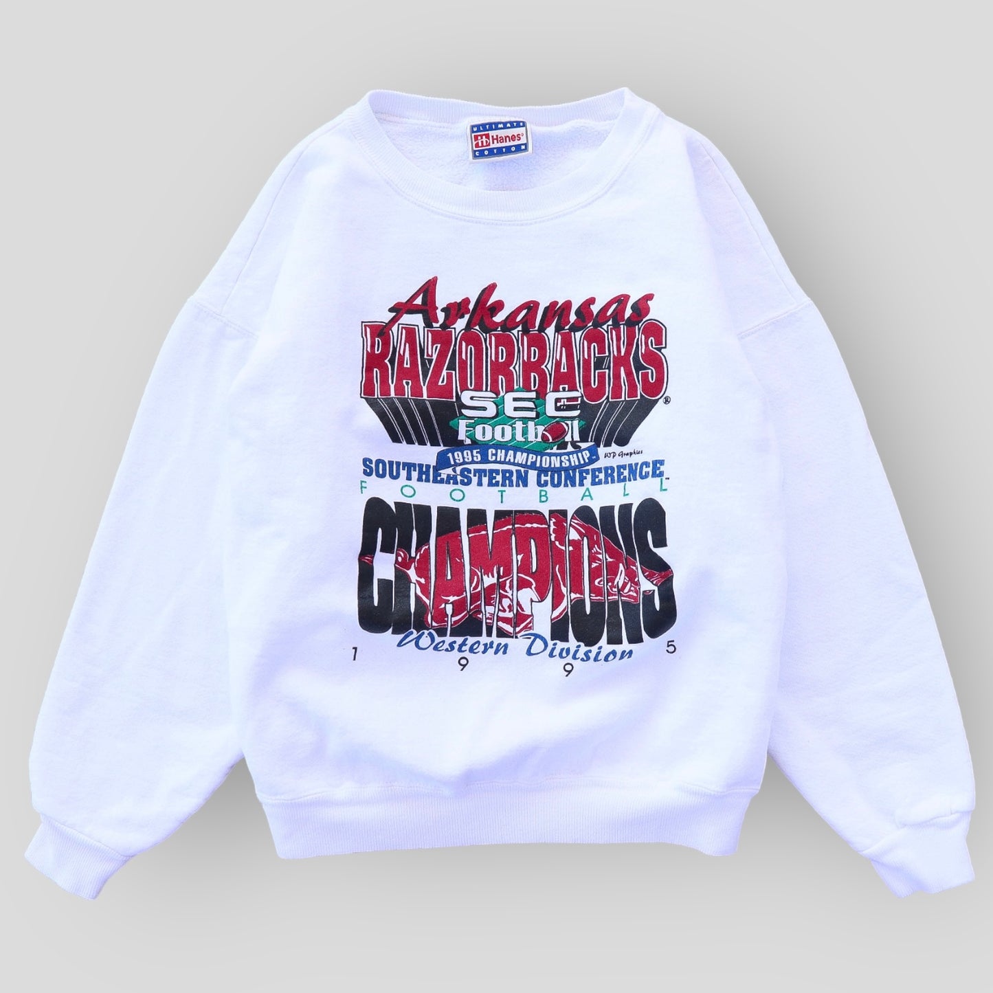 1995 Razorbacks SEC Western Division Championship Crewneck - backtovida