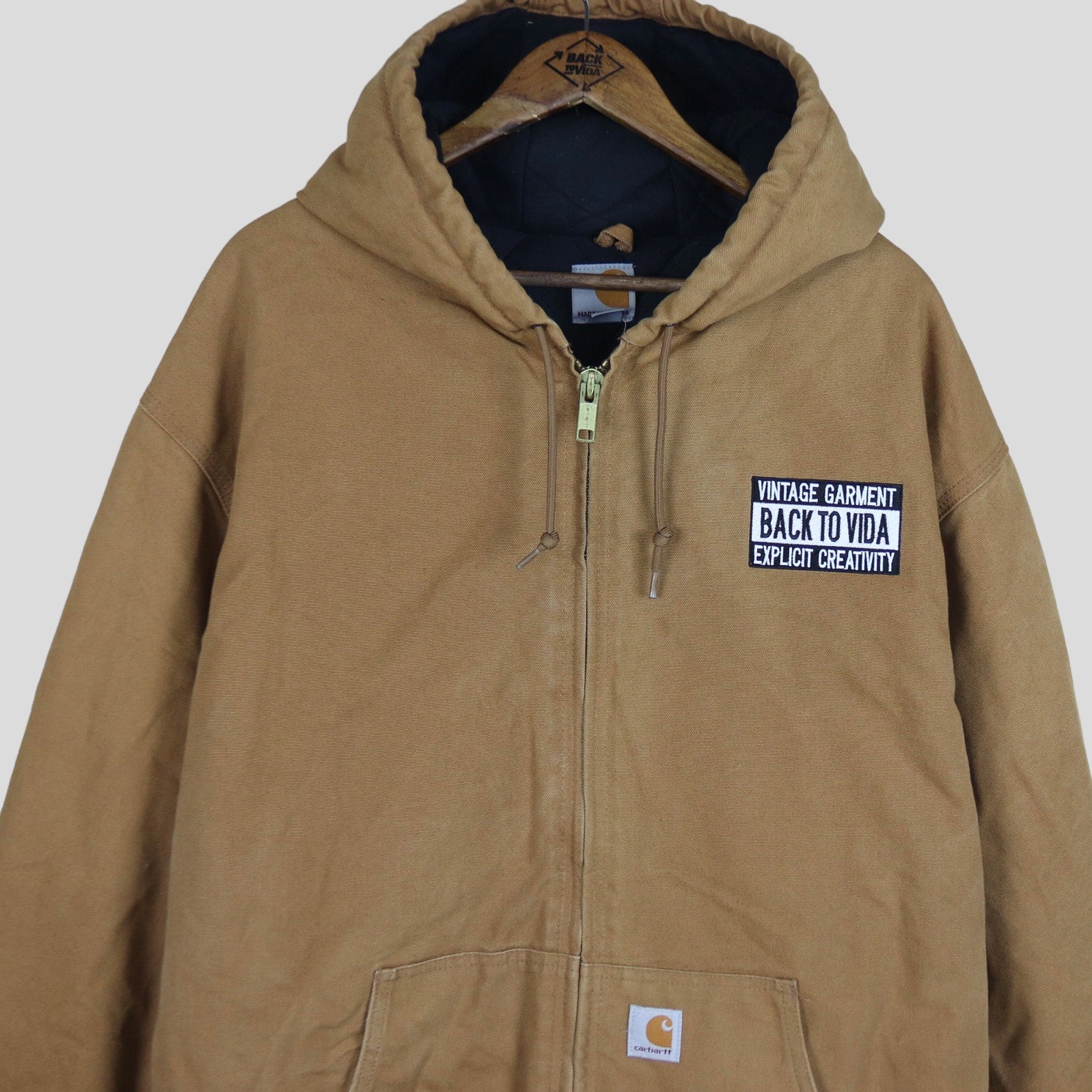 90s [vintage garment] Carhartt Detroit Jacket blanket lined - backtovida