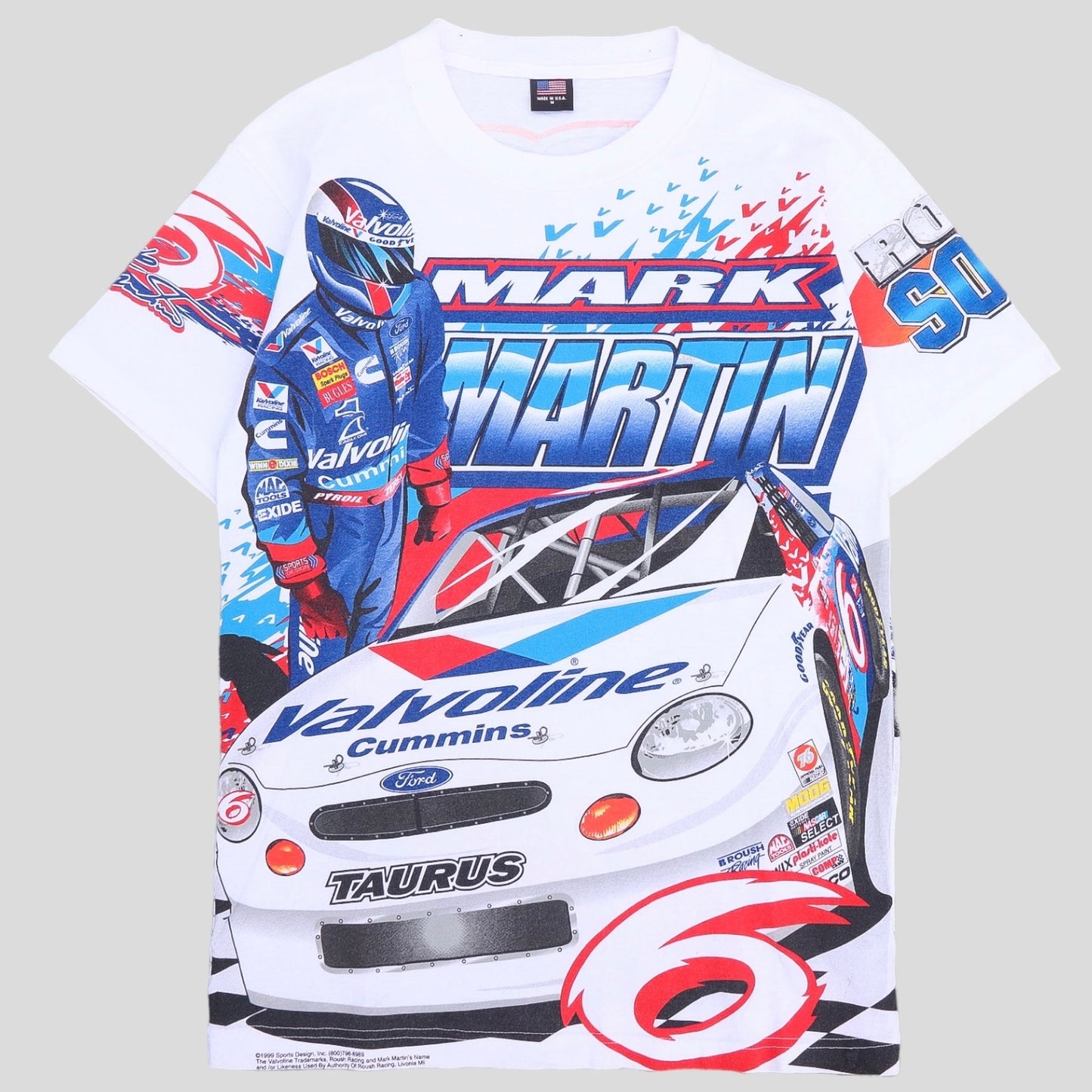 1999 Mark Martin AOP NASCAR T-Shirt - backtovida