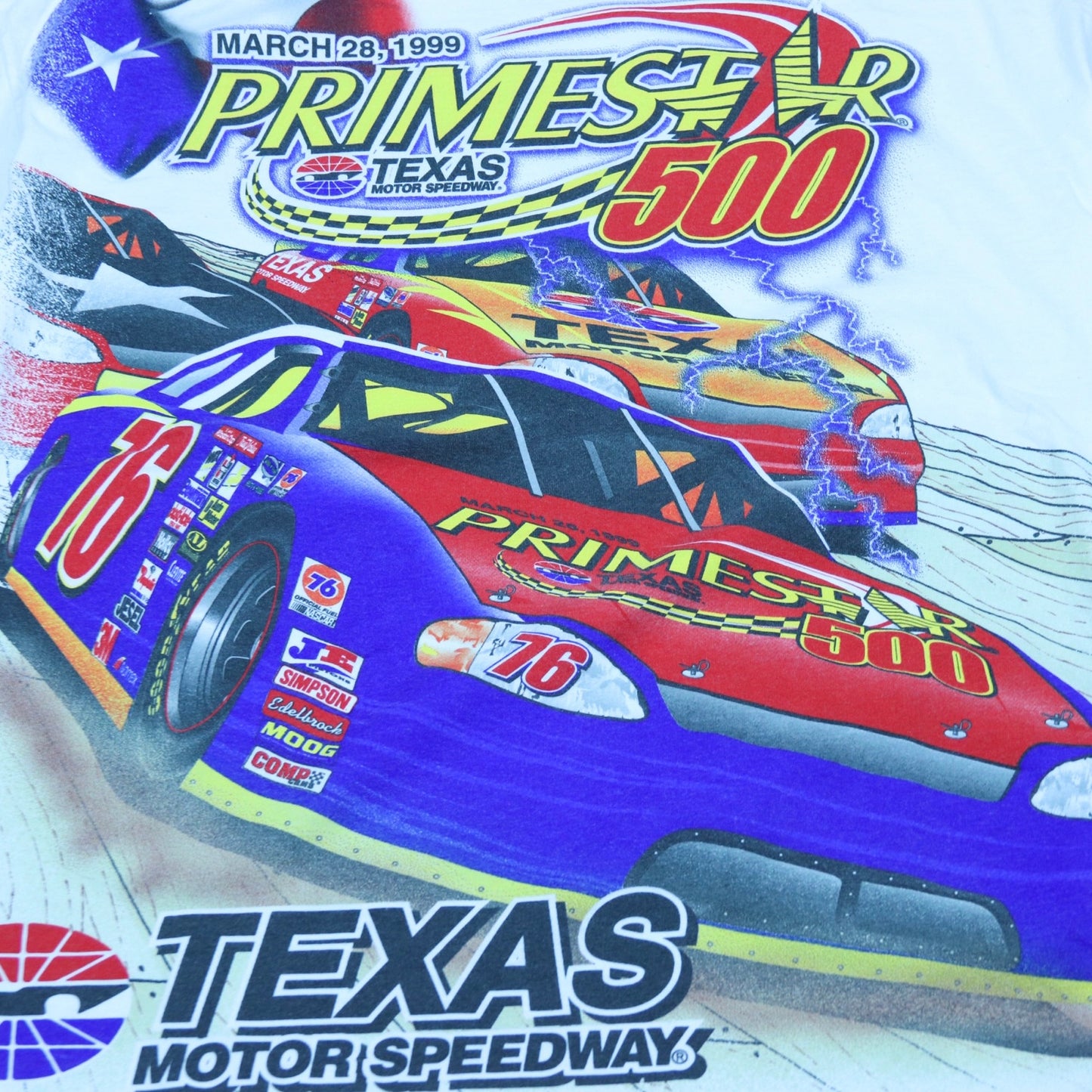 1999 Texas Motor Speedway AOP Racing T Shirt - backtovida