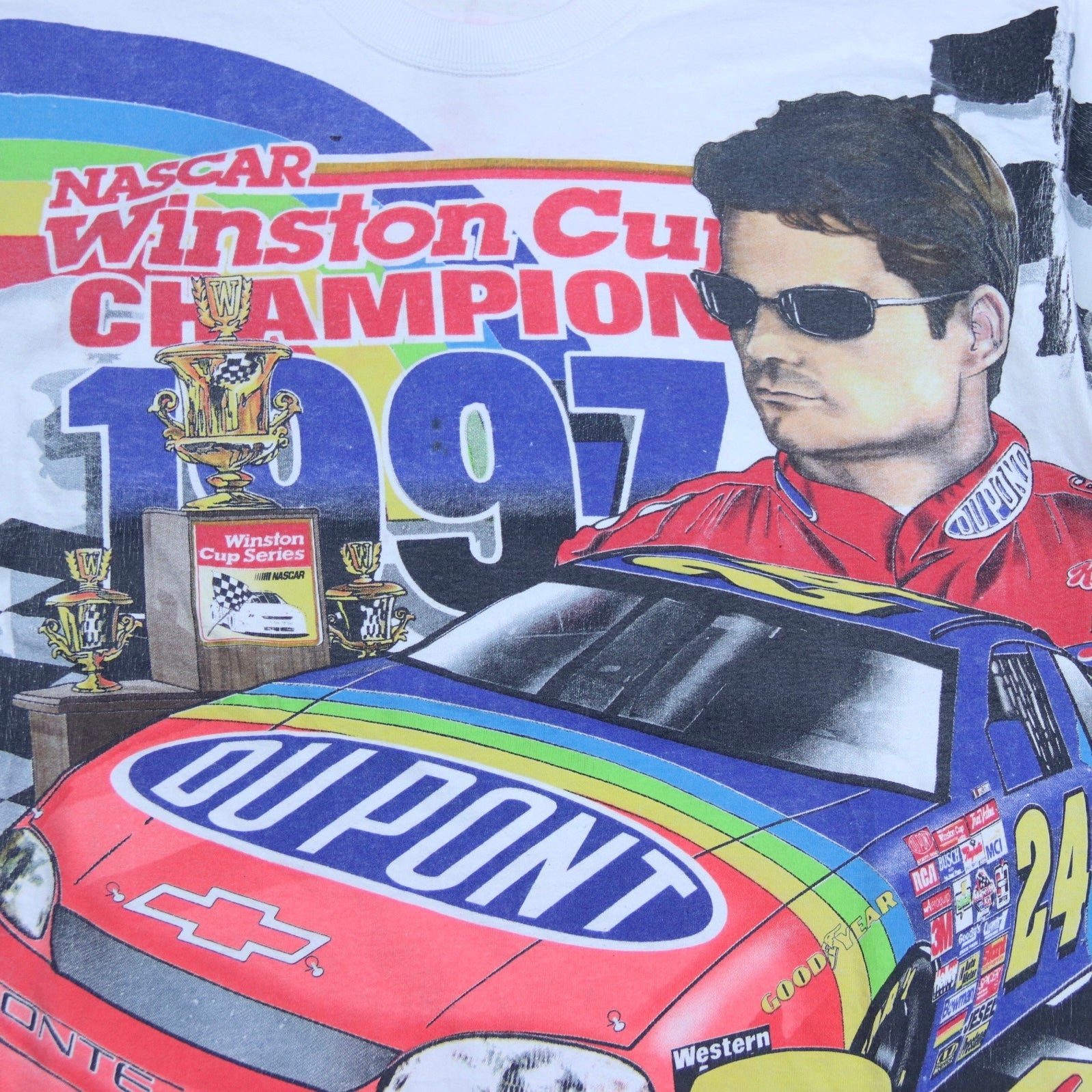 1997 Jeff Gordon Winston Champion AOP T-Shirt - backtovida