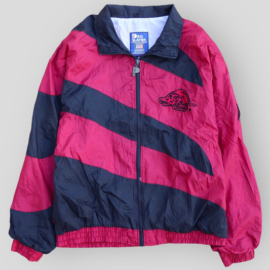 90s Razorbacks Shark Style Pro Layer Wind Breaker - backtovida