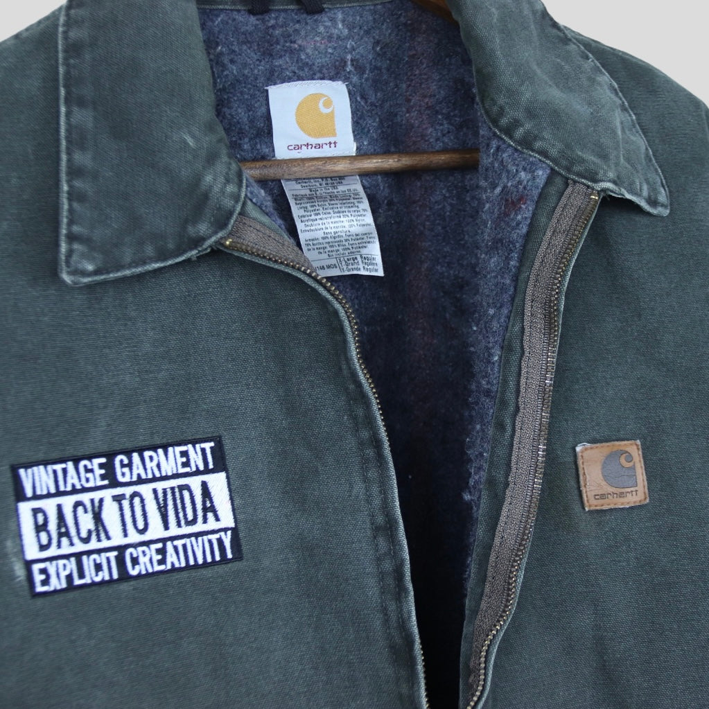 90s [vintage garment] Carhartt Detroit Jacket blanket lined - backtovida