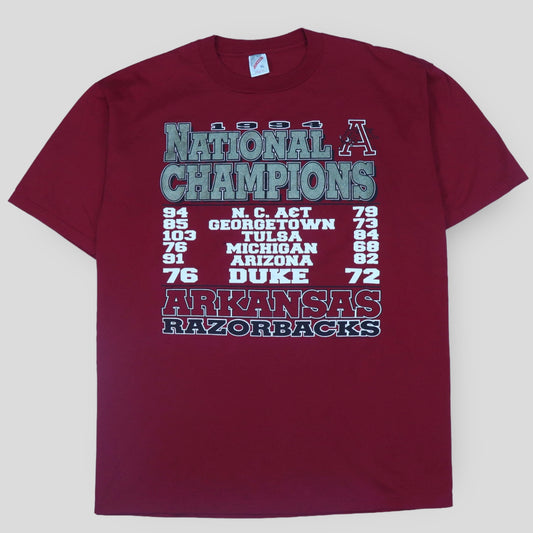 1995 Arkansas National Champions T-Shirt - backtovida