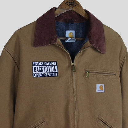 90s [vintage garment] Carhartt Detroit Jacket blanket lined - backtovida