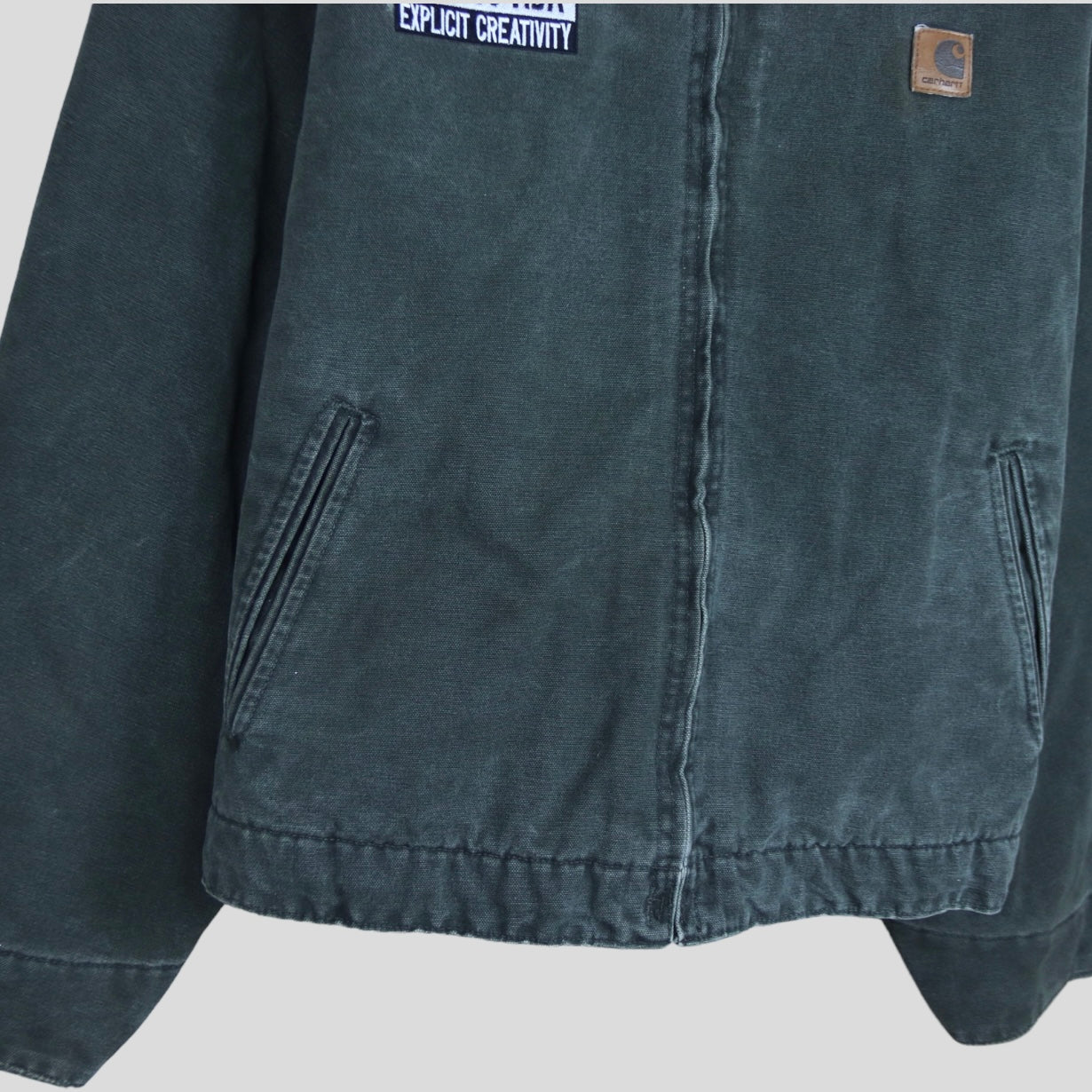 Vintage Carhartt Detroit Blanket Lined Work Jacket Wip Black Made in Mexico