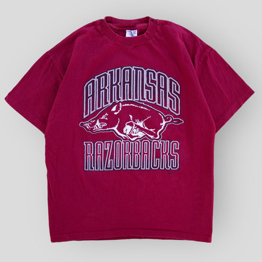 1990s Arkansas Razorbacks Varsity Vintage T-Shirt - backtovida