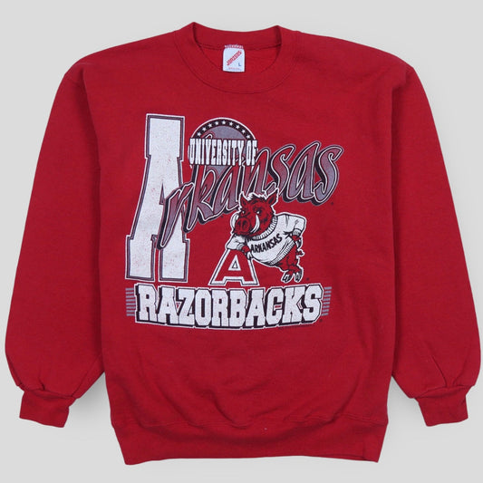 90s University Of Arkansas Razorbacks Crewneck - backtovida