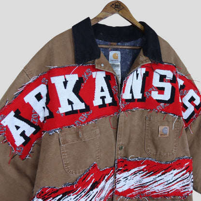 90s Vintage Reworked Arkansas Carhartt Coat - backtovida