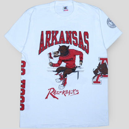 1990s University Of Arkansas AOP T Shirt - backtovida