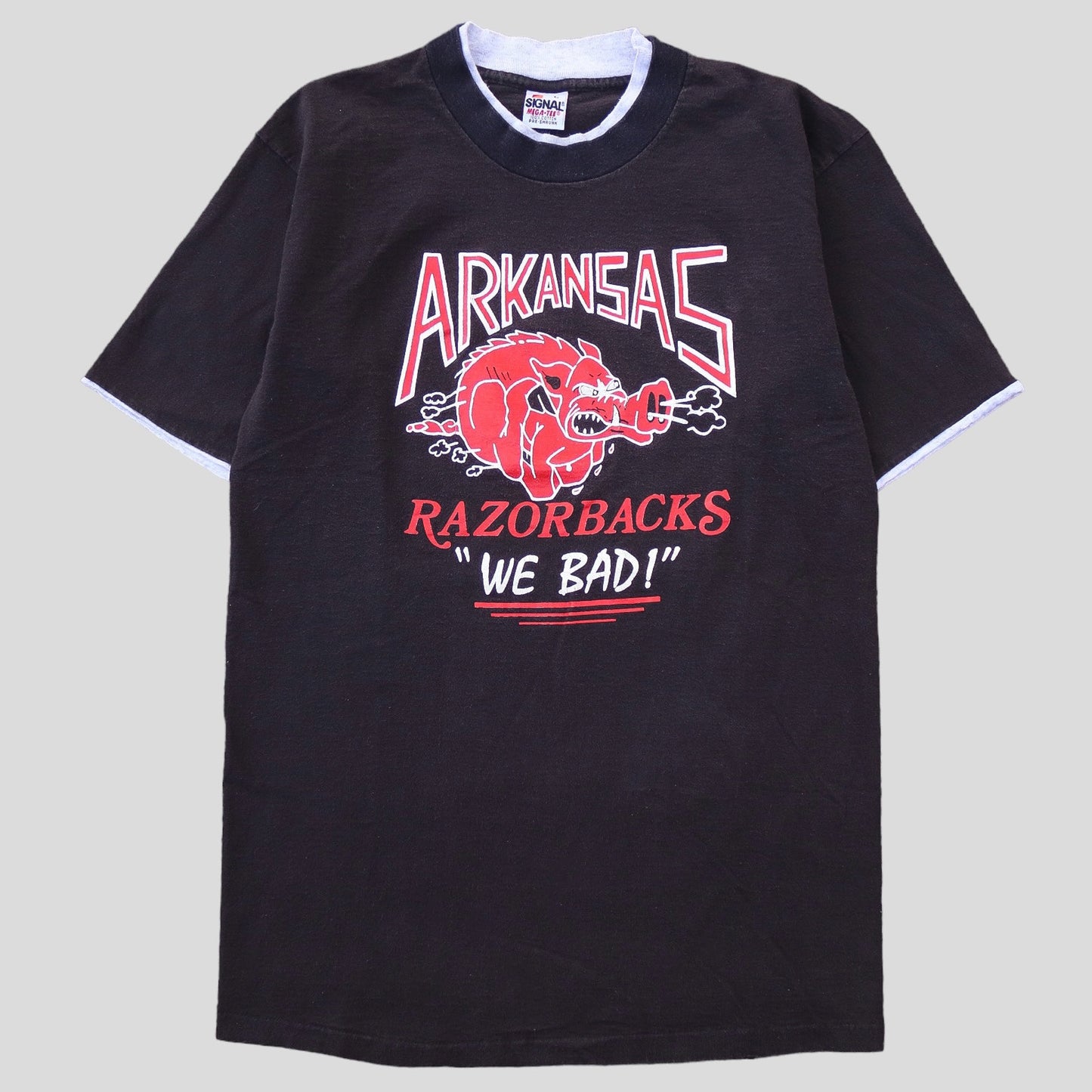 1990s Razorbacks “WE BAD” Vintage t-shirt - backtovida