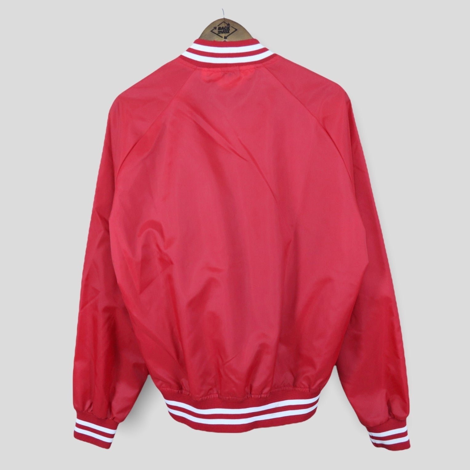 1980’s Razorbacks Chalk Line Varsity Jacket - backtovida