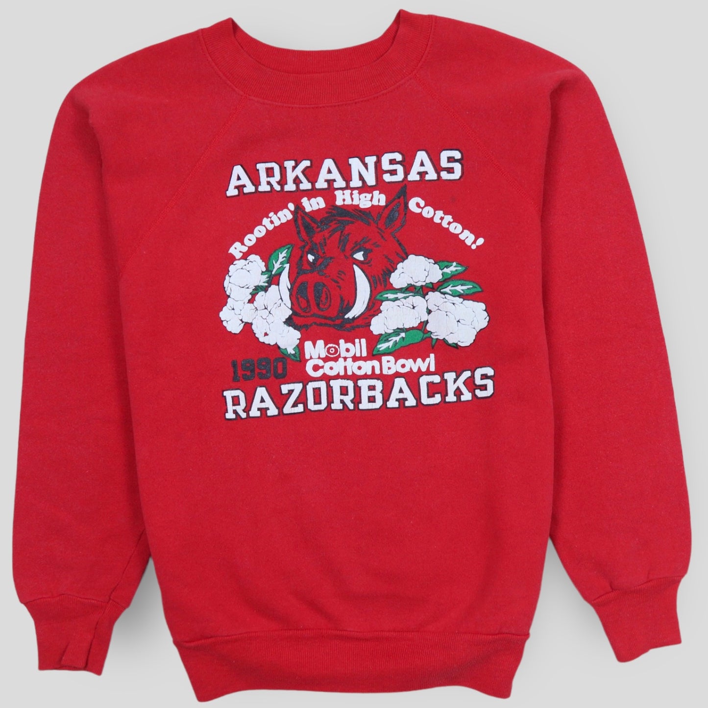 1990 Mobile CottonBowl Razorbacks Crewneck - backtovida