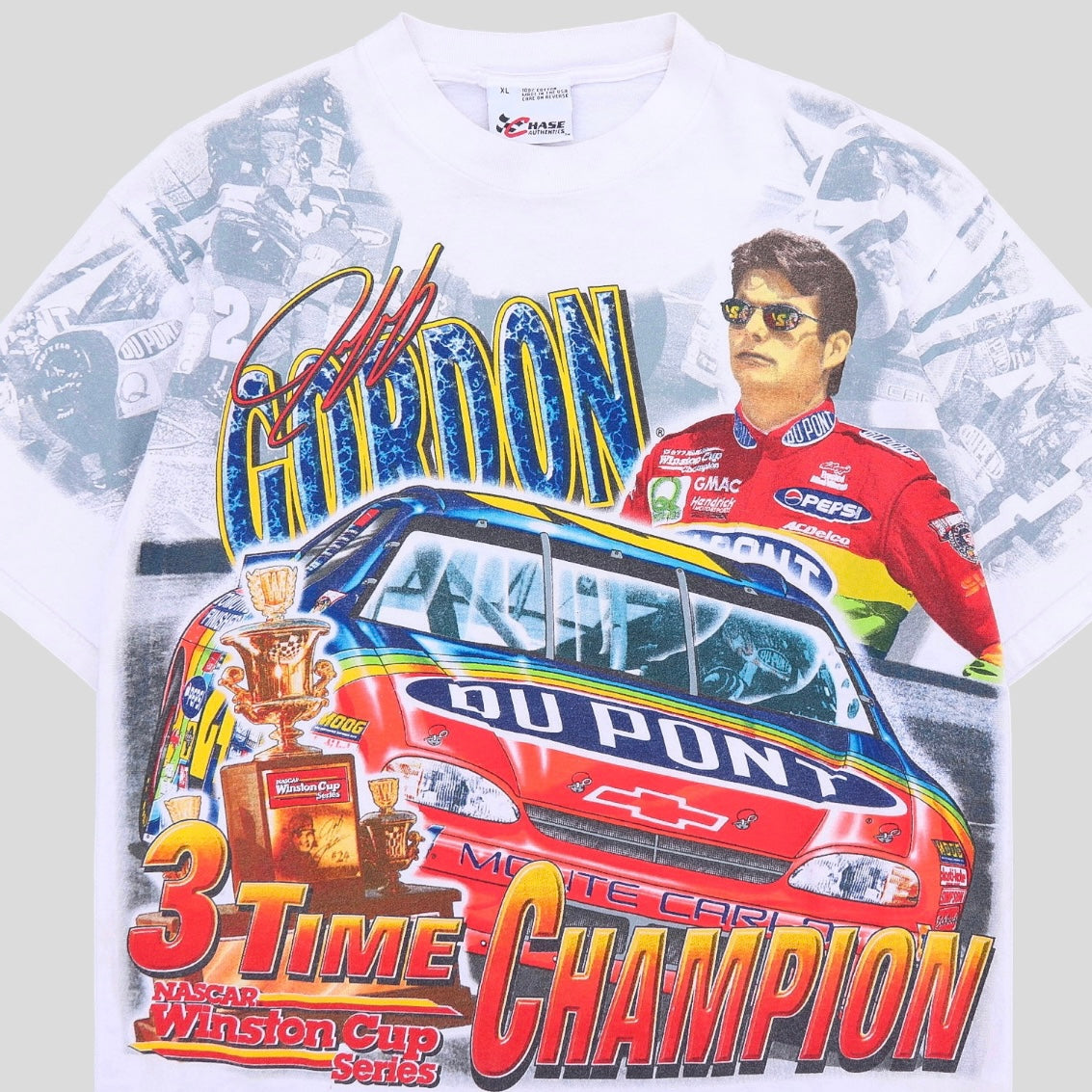 1998 Jeff Gordon Winston Cup Champion AOP NASCAR T-Shirt - backtovida