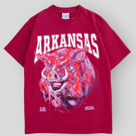 1990s Arkansas Game Face Art Style T-Shirt - backtovida