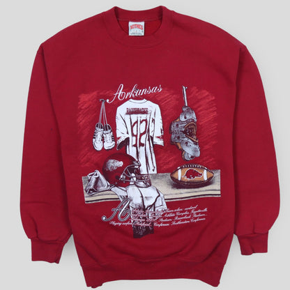 90s Arkansas Razorbacks Football Crewneck - backtovida