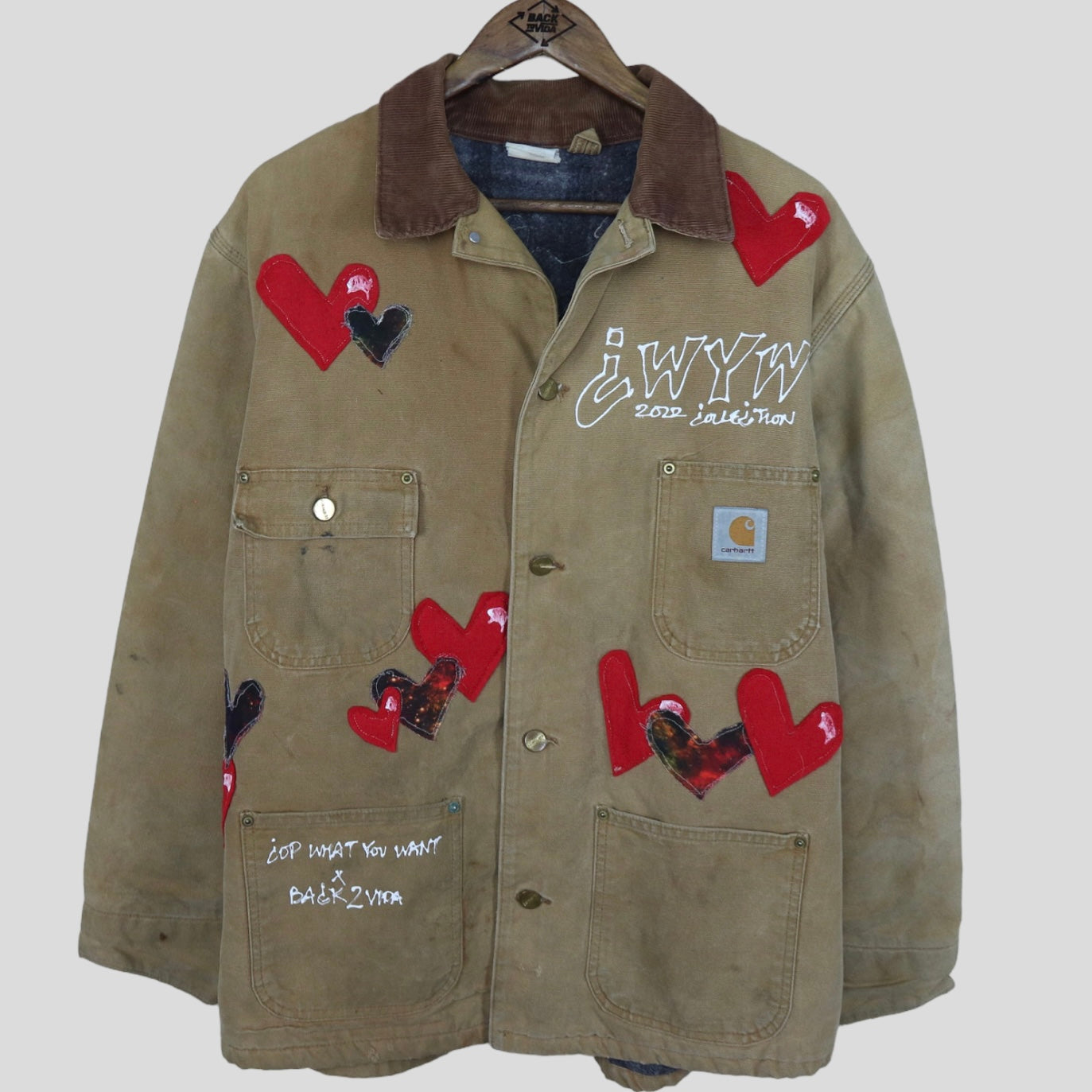 90s Vintage Reworked  Lined Carhartt Jacket - backtovida