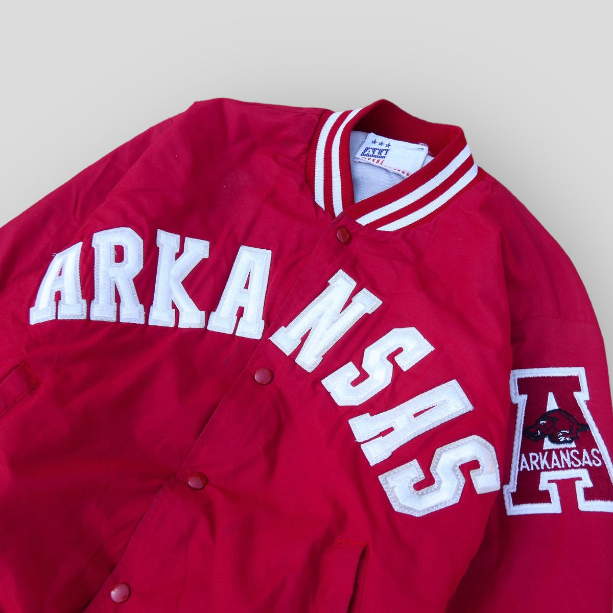 Arkansas Razorback Jacket 1980s Arkansas Razorbacks Varsity Jacket – backtovida