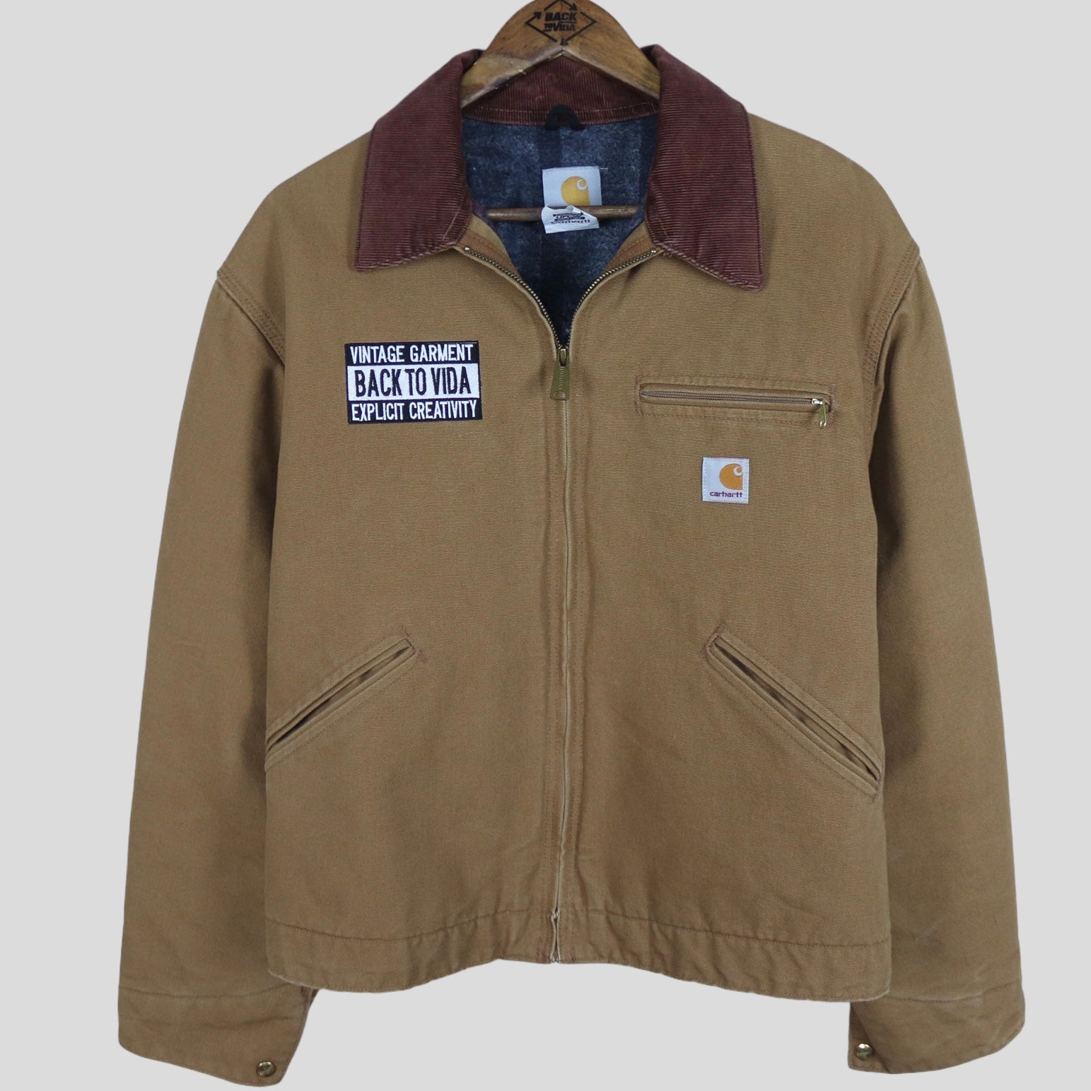 90s [vintage garment] Carhartt Detroit Jacket blanket lined