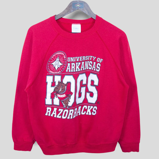 90's Arkansas Razorbacks Vintage Sweatshirt - backtovida